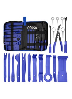 اشتري 19pcs Trim Removal Tools Clip Pliers, Car Panel Door Audio Trim Removal Tool Kit, Auto Clip Pliers Fastener Remover Pry Tool Set with Storage Bag, for Door Panel, Moldings, Emblems, Window Trims في السعودية