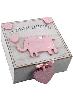 اشتري Baby Girl Wooden Memories Keepsake Box Vintage Style … في الامارات