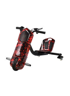 Buy 3 Wheel Drifter 36v Electric Scooter 360 Degree Rotation with Led Light Comfortable Seat and Bluetooth Red/Black in UAE