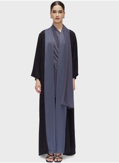 Buy Contrast Detail Abaya in UAE