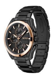 Buy HUGO BOSS ROUND CHRONOGRAPH MEN'S BLACK CASE WATCH - 1513885 in UAE