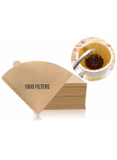 Buy Coffee Filter V60 Cone  2-4 Cups Size 02 Natural Unbleached Paper Pour Over Drippers 1000pcs Set Of 10 in Saudi Arabia