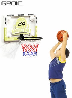 Buy Mini Indoor Basketball Hoop Set for Kids,Basketball Hoop for Door Complete Basketball Game Accessories with 1 Balls,Lakers Basketball Peripheral Toys in UAE