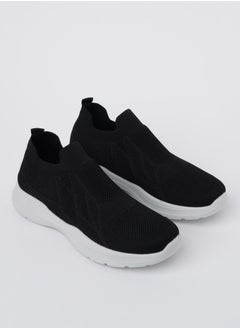 Buy Cobblerz Men's Slip-on Low Top Sneakers BLACK in Saudi Arabia