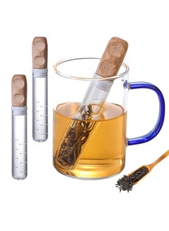 Buy 2 PCS Glass Tea Infuser Set - Universal Strainer for All Tea Types, Reusable Infusers for Loose Tea and Tea Flowers in Saudi Arabia