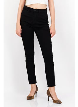 Buy Women Skinny Fit Wash Stretchable Jeans, Black in UAE