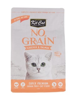 Buy No Grain Chicken And Salmon Cat Dry Food 1Kg in UAE