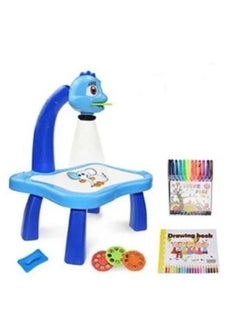 Buy Children LED Projector Art Drawing Table detrend153 blue in UAE