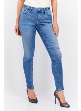 اشتري Women Skinny Fit Mid Rise Stretch Jeans, Light Blue في السعودية