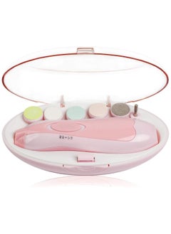 Buy Painless Baby Nail Care 6-in-1 Electric Manicure System for Tender Toes and Fingers in Soothing Pink in UAE