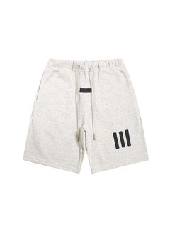 اشتري New Fog Triple-Stripe High-Quality Shorts for Couples light gray في الامارات