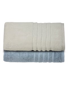 اشتري ZERO TWIST Luxury 2Piece Bath Towel 100% Cotton 620 Gram 77x147 cm في السعودية