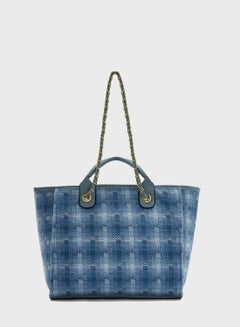 Buy Printed Large Tote Bag With Chain Strap in UAE