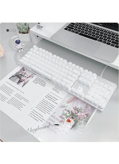 اشتري Retro Crystal Clear Mechanical Keyboard for Typing Xinghe White-Warm White [Tea Shaft] Single Keyboard في السعودية