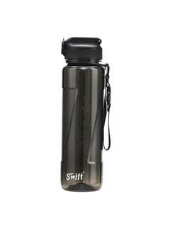 Buy 32 Ounce Sport Water Bottle with Lid Rope Portable Leakproof Outdoor Bicycle Shaker Fruit Tea Infuse Drink Space Cups For Water Plastic BPA Free, 1000ml Black in UAE