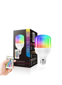 Buy Color Changing Light Bulb RGB LED Light Bulbs Dimmable,E26/E27 Screw Base bulbs Decorative Flood Lights Mood Light  Timing,12 Colors 2700K,Great for Home, Stage,Party in UAE