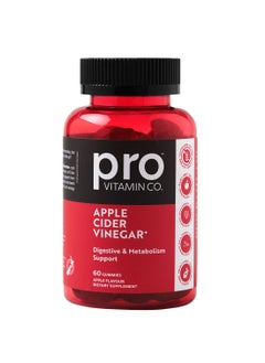 اشتري Pro Vitamin Co Apple Cider Vinegar+ Gummy Vitamins - Digestive & Metabolism Support, Halal, Vegan Friendly, Gluten Free, Pomegranate, Betroot, Folic Acid, Vitamin B12 - 1 Pack 60 Gummies في الامارات