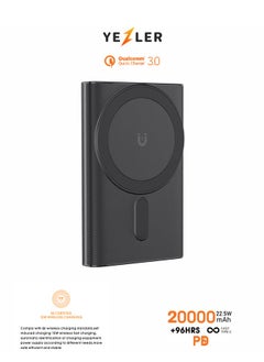 Buy 20000 mAh Mag go Magnetic Battery, Foldable, Magnetic, Wireless Power Bank in UAE