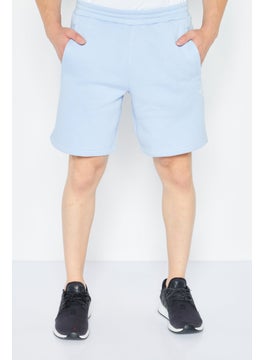 Buy Men Sportswear Fit Embroidered Logo Outdoor Shorts, Sky Blue in Saudi Arabia