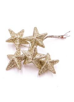 Buy Gulf Flowers Christmas Small Stars Pick – 6pcs Silver Small Star Picks for Tree & Wreath in UAE