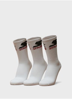 اشتري 3 Pack Logo Crew Socks في الامارات