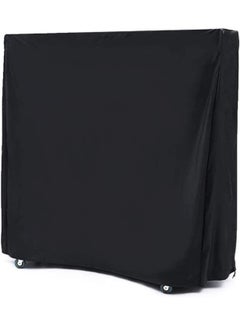 اشتري Table Tennis Cover, Outdoor & Indoor Heavy Duty Waterproof Ping Pong Table Dust Cover (165 x 70 x 185cm) Black, Premium 210D Oxford Fabric for All Weather Protection في الامارات