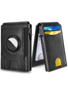 Buy New Design Anti-infringement Flip Airtag Wallet Wallet Cowhide Card Bag Men's Wallet Genuine Leather in Saudi Arabia