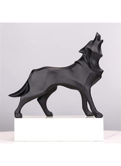 Buy Premium Quality Wolf Sculpture Animal Statues Figurines for Home Decor Vintage Sculpture-Home Decor/Office Decor-Showpice for Shelves | Black in UAE