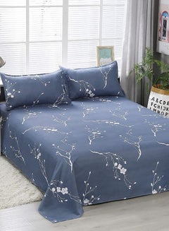 Buy 3 Pieces Flat Bedsheet Set, Floral Twig Design. in UAE