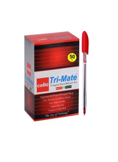 اشتري CELLO TRIMATE BALL PEN 0.7MM BOX OF 50PC RED في الامارات