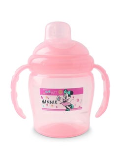 Buy Minnie Mouse Baby Spout Cup with Twin Handle 6 Months+, 225ml, BPA Free, Baby Drinking Cup in Egypt