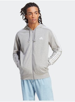 Buy Essentials French Terry 3-Stripes Full-Zip Hoodie in Egypt