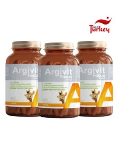 Buy 3 Piece Argivit Focus Multivitamin to Increase Height and Concentration in Adults 30 Tablets in Saudi Arabia