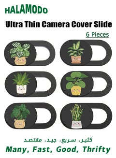 Buy 6PCS Webcam Cover, Ultra Thin Camera Cover Slide, 7mm thick netblock, Cute Privacy Protection, with Plant Patterns, for Laptop, Computer, Apple MacBooks, iPad, Cell Phones in Saudi Arabia