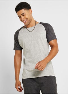 Buy Mens Crew Neck T-shirt With Contrast in UAE