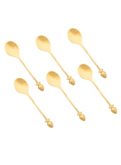 Buy 6-piece gold tea spoon set in Saudi Arabia