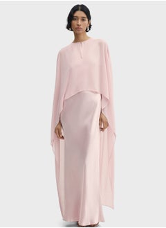 Buy Cape Sleeve Mesh Dress in UAE