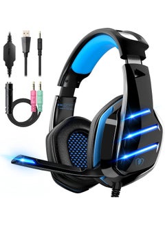 Buy GM3 Gaming Headset, 7.1 Surround Sound PS4 Headset with Microphone, For Games, PC Headphones, Heavy Bass, Telescopic, Noise Isolation, Wired, FPS Compatible, LED Light in Egypt