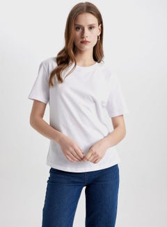 Buy Regular Fit Crew Neck Short Sleeve T-Shirt in UAE