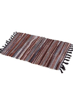 Buy Multi Color Hand Woven Striped Area Bath Rug Mat Carpet with Tassels in Saudi Arabia