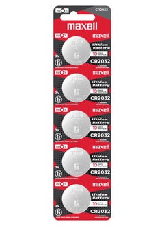 اشتري 5-Pieces Maxell CR2032 Lithium 3V (maxell) Japan Batteries في الامارات