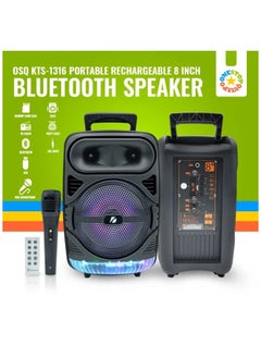 اشتري KTS-1316 Super Bass Portable Rechargeable 8inches Bluetooth Speaker with mic في السعودية