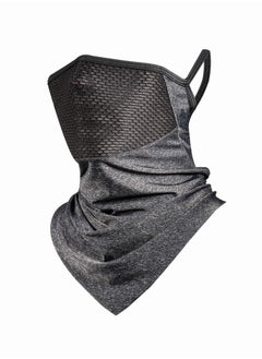 اشتري Cycling Mask with Ear Loops Neck Gaiter Cover for Outdoors Breathable Ice Silk Head Cover for Men and Women في الامارات