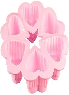 اشتري MT Hearts Silicone Baking Cupcake Mold, Assorted Colors - 6 Hearts GHTXRZ25 في مصر