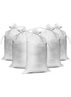 Buy Empty White Sandbags With Ties Bundle Of 100 14 X 26 Woven Polypropylene Sand Bags Sandbags For Hurricane Flooding Sand Bags Flood Protection in UAE