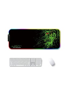 Buy 300x350x3mm F-01 Rubber Thermal Transfer RGB Luminous Non-Slip Mouse Pad(Brontosaurus) in Saudi Arabia