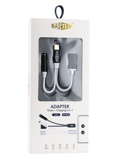 Buy Connection 2 in 1 Type C charger and headphone jack from BASTEC in Saudi Arabia