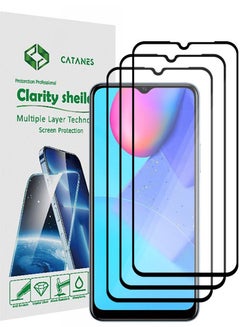 Buy 3 Pack For Vivo Y12s Screen Protector Tempered Glass Full Glue Back in UAE