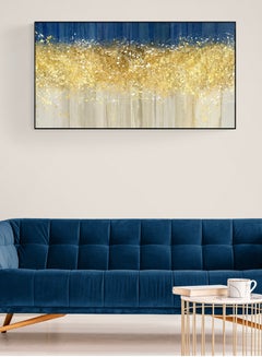Buy Blue Gold Abstract Canvas Framed Wall Art in UAE