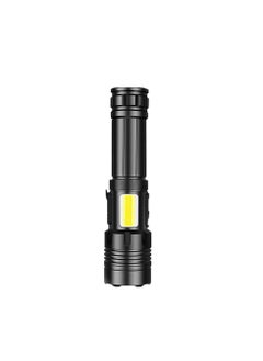 Buy Torch 9cm with Cob Sidelight,USB Rechargeable Torch,Out and About and Emergency,For Outdoor Trips/Camping(Black) in Saudi Arabia